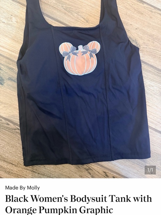 Made By Molly Dresses & Skirts - Black Skirt with Orange Pumpkin Graphic